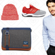 Native Youth Sherpa Lined Parka Jacket, $70 | ASOS Fisherman Beanie In Red Twist, $6 | Original Penguin mixed Media Messanger Bag, $43 | Saucony Grid 9000 Sneakers, $54 | Ben Sherman Textured Mini Check Shirt, $29